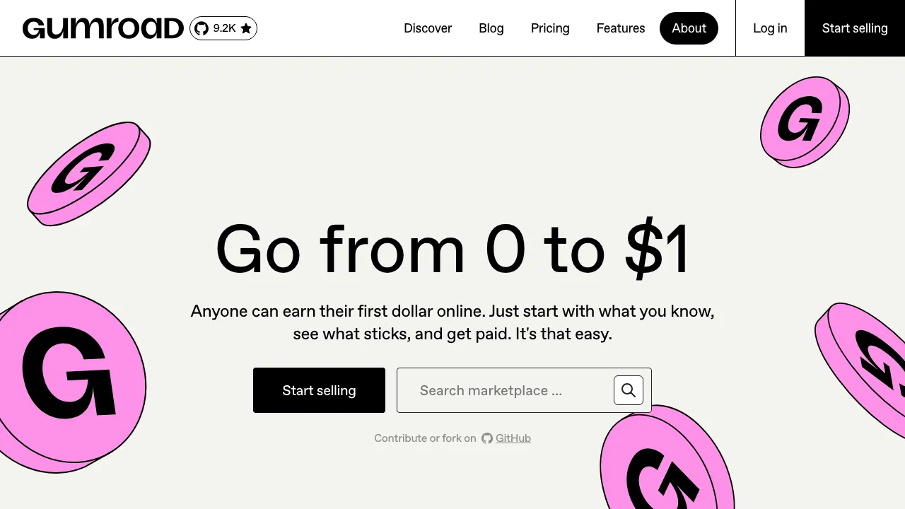 Gumroad demo screenshot